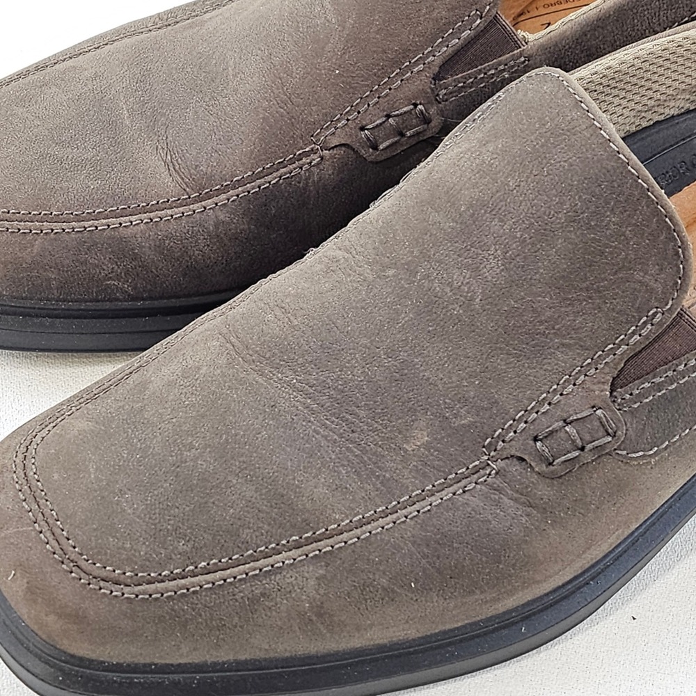 ECCO Helsinki 2 Mens Slip On Loafers Brown Leather Apron Toe Shoes 43 US 9-9.5 - Picture 8 of 12